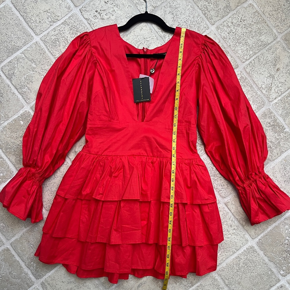 Erika Peña Chloe hot red dress size M/L
